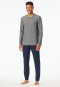 Long pyjamas striping midnight blue - Selected Premium Jacquard