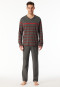 Pyjamas long pyjamas striped dark grey mottled - Casual Nightwear