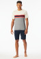 Schlafanzug kurz Ringel hellrot - Casual Nightwear