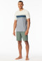 Short pyjamas striping khaki - Casual Nightwear