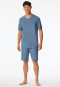 Schlafanzug kurz blau-jaspe - Modern Nightwear