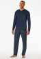 Pyjama lange knoopsluiting grafiet - Fine Interlock