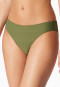 Slip bikini jersey rayures olive - Aqua