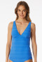 Tankini top jersey recycled stripes aquarium - Aqua