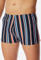 Swimming trunks with zipped pocket knitwear recycled stripes midnight blue - Aqua