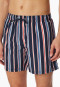 Swim trunks woven fabric recycled stripes midnight blue - Aqua