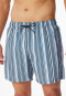 Swim trunks woven fabric recycled stripes atlantic blue - Aqua