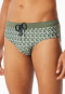 Swimming trunks recycled knitwear khaki patterned - Aqua