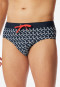Swimming trunks recycled knitwear midnight blue patterned - Aqua