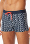 Swimming trunks recycled knitwear midnight blue patterned - Aqua