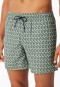 Swim trunks woven fabric recycled khaki patterned - Aqua
