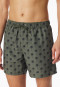 Swim trunks woven fabric recycled palm trees khaki - Aqua