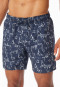 Swim trunks woven fabric recycled midnight blue sailboats - Aqua