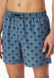 Pantaloncini da bagno in tessuto riciclato con palme blu atlantico - Aqua