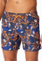 Swim trunks woven fabric multicolor patterned - Aqua