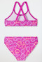 Bikini gebreide stof SPF40+ Smileys fuchsia - Aqua