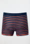 Swimming trunks recycled knitwear SPF40+ stripes orange - aqua