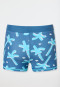 Swimming trunks recycled knitwear SPF40+ palm trees air - Aqua