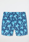Swim trunks woven fabric recycled SPF40+ palm trees air - Aqua