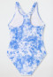 Swimsuit knitwear recycled SPF40+ school sports batik aquarium - Aqua