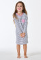 Camicia da notte a manica lunga con cuore a righe blu denim - Nightwear per bambini