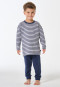 Pigiama lungo con polsini a righe blu scuro - Nightwear per bambini