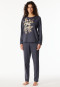 Lange pyjama bloemen grafiet - Comfort Interlock