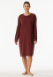 Nachthemd langarm Interlock wärmend burgund - Selected Premium Warming