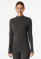 Shirt with turtleneck long-sleeve dark grey mottled - Premium Warming