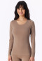 Warm shirt met lange mouwen, kleur nougat - Invisible Soft Warming