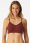 Bustier naadloze uitneembare pads kant wijnrood - Invisible Soft Lace