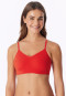 Bustier seamless herausnehmbare Pads Spitze chilli rot - Invisible Soft Lace