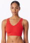 Bustier seamless herausnehmbare Pads Spitze chilli rot - Invisible Soft Lace