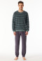 Long pyjamas terry towelling stripes mineral - Casual Nightwear