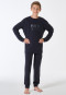Pyjamas long sweatware cuffs navy - Teens Nightwear