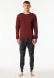 Pyjamas long pyjamas cuffs space burgundy - Family