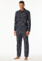 Pyjamas long flannel midnight blue print - X-Mas Family