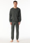 Pyjama lange interlock manchetten donkergroen patroon - Fine Interlock