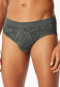 Sports briefs Interlock fly patterned dark green - Fine Interlock