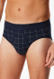 Sports briefs Fine Interlock fly patterned midnight blue - Fine Interlock