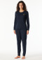 Pyjamas long cuffs heart midnight blue - Family