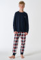 Pyjamas long cuffs check midnight blue - Family