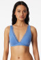 Soft underwired bra without underwire lace aqua - Unique Cotton