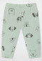 Babyanzug 2-teilig Sweatware Hunde oliv - Baby