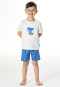 Schlafanzug kurz Wal Streifen off-white - Kids Nightwear