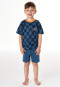 Pyjama korte smiley ruitjes atlantisch blauw - Kids Nightwear