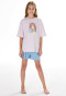 Pigiama corto arcobaleno surfer rosa - Teens Nightwear