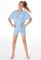 Pigiama corto sweatware heart happy pacific blue - Teens Nightwear