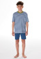 Short pyjamas striping atlantic blue - Teens Nightwear