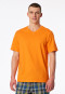 Shirt korte mouw v-hals oranje - Mix+ Relax